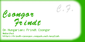 csongor frindt business card